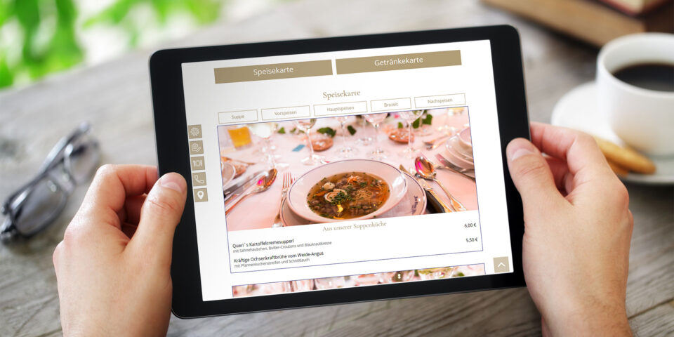 Digitale Speisekarte